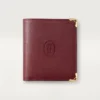 Cartera múltiple, Must de Cartier – Piel de becerro burdeos, acabado dorado – Cartier