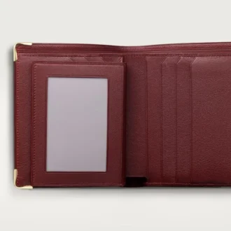 Cartera múltiple, Must de Cartier – Piel de becerro burdeos, acabado dorado – Cartier