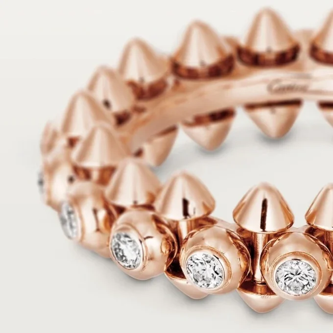 Clash De Cartier – Anillo con pavé de diamantes en oro rosa | Cartier EE. UU.