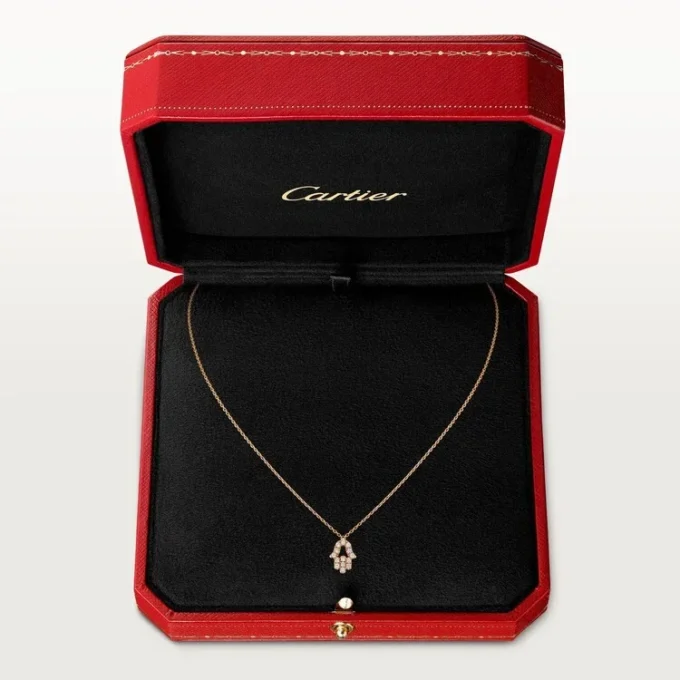 Colgante «Corazones y símbolos» – Oro rosa, diamantes – Cartier