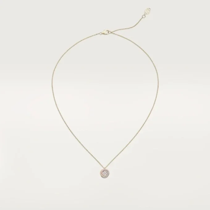 Colgante Trinity, 1 diamante, pavé