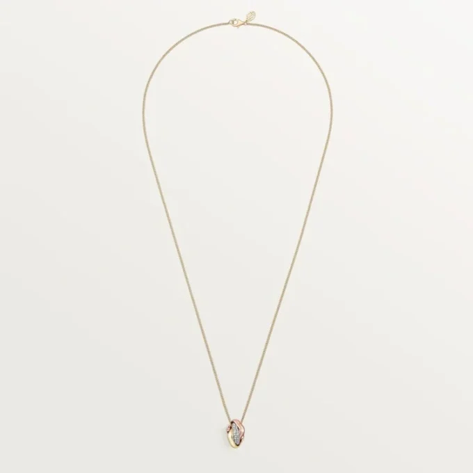 Colgante Trinity, forma cojín, semipavé