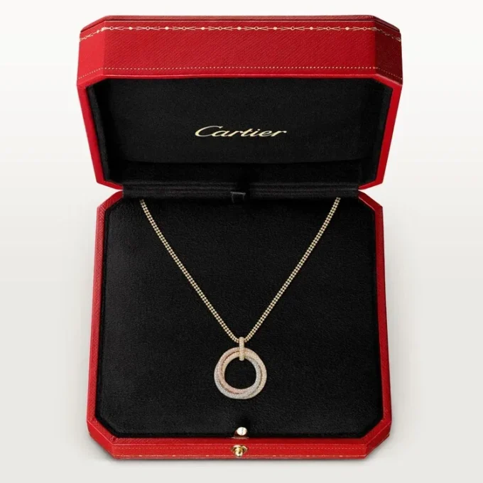 Colgante Trinity, modelo grande, pavé