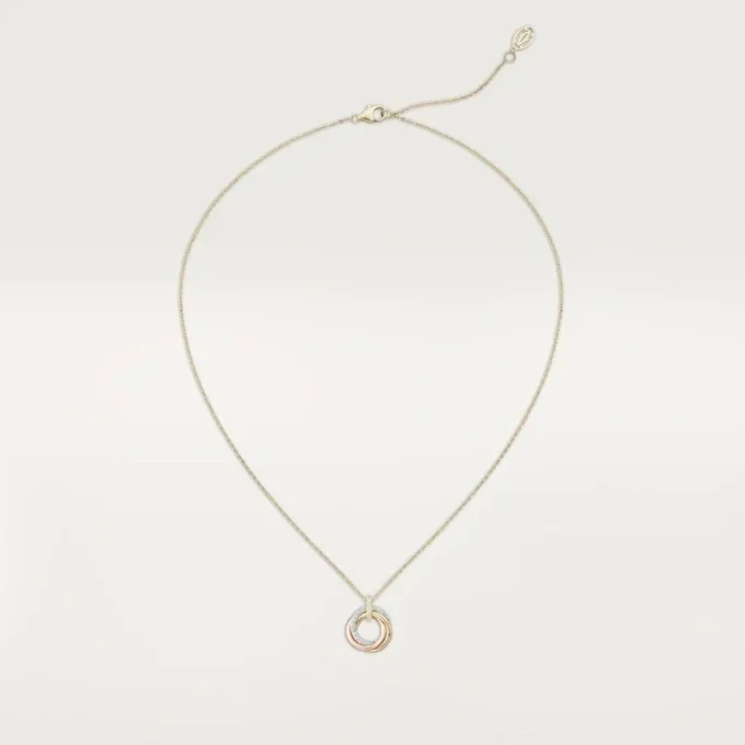 Colgante Trinity, modelo pequeño, semipavé