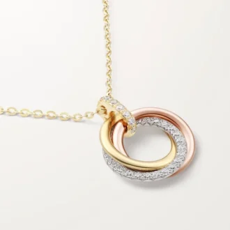 Colgante Trinity, modelo pequeño, semipavé