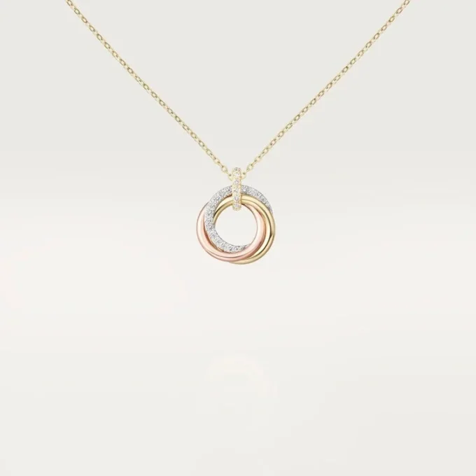 Colgante Trinity, modelo pequeño, semipavé