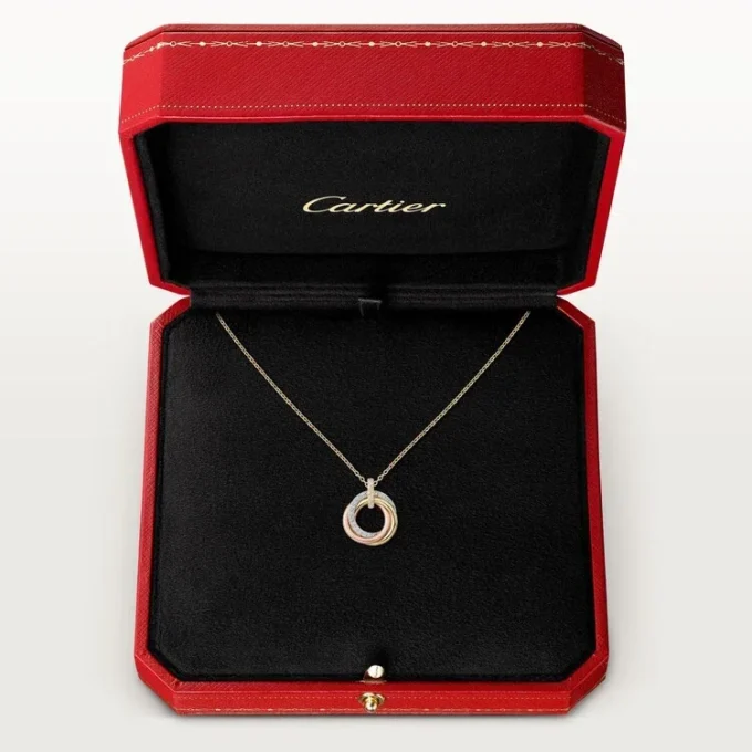 Colgante Trinity, modelo pequeño, semipavé