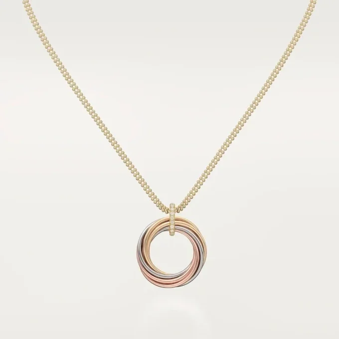 Colgante Trinity, siete filas, diamantes
