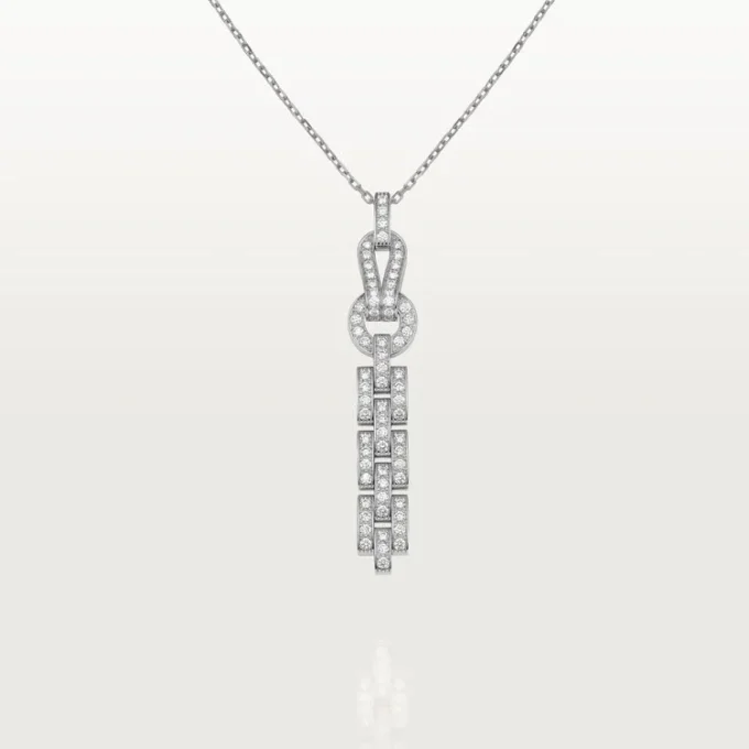 Collar Agrafe – Oro blanco, diamantes – Cartier