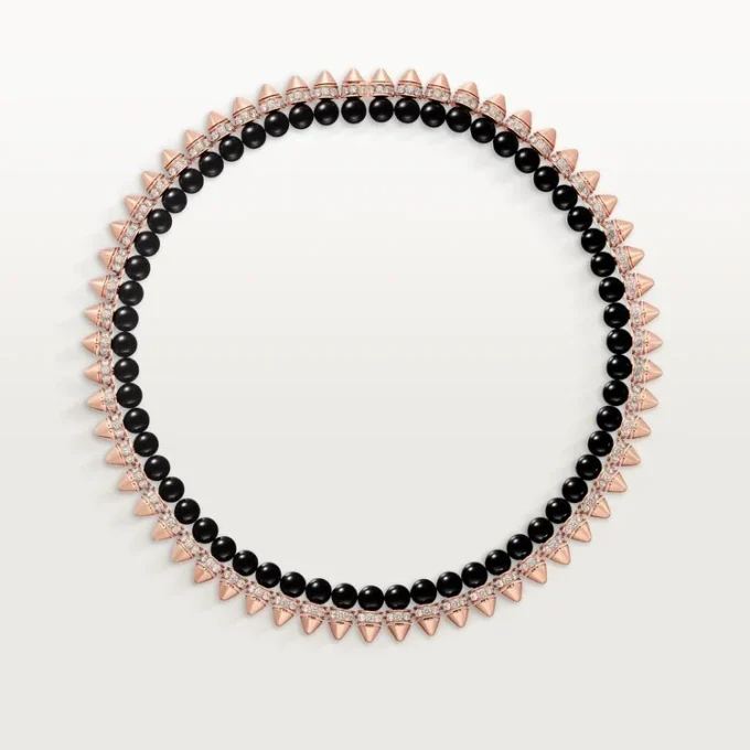 Collar Clash De Cartier, flexible, ónix, modelo extragrande, diamantes