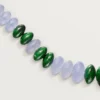 Collar de alta joyería – Oro blanco, calcedonia, skarn, turquesa, laca negra, diamantes – Cartier