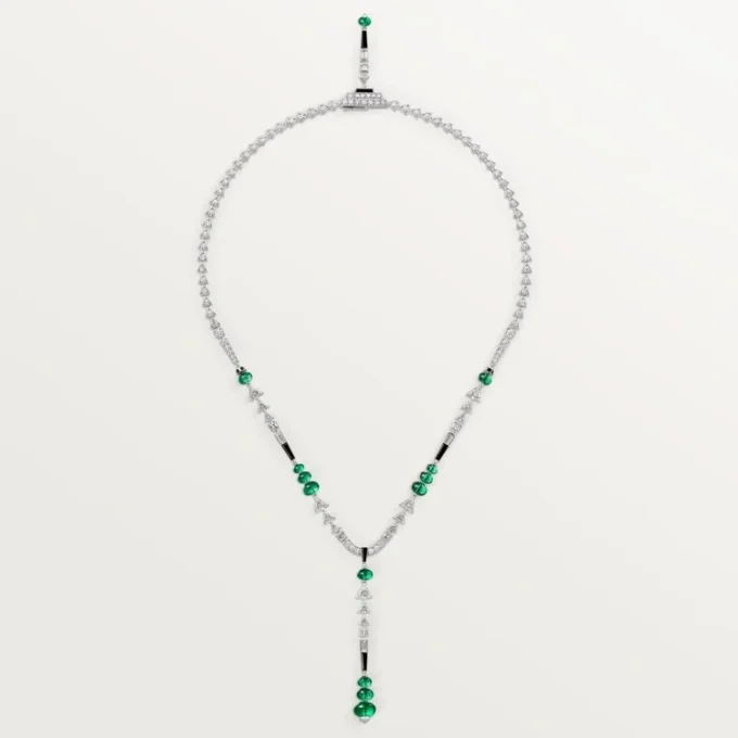 Collar En Equilibre, esmeralda, pavé