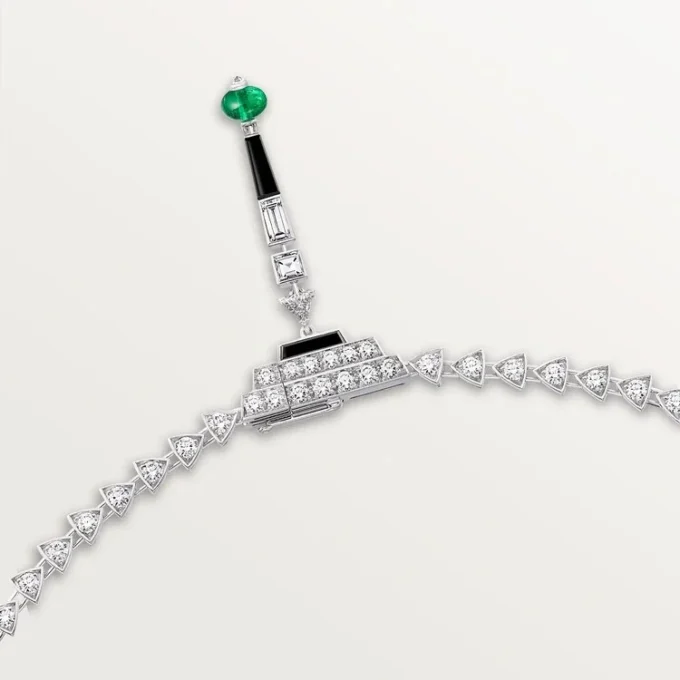Collar En Equilibre, esmeralda, pavé
