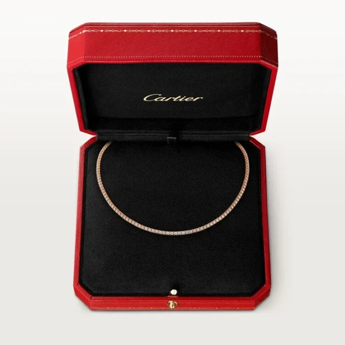 Collar Essential Lines – Oro rosa, diamantes – Cartier