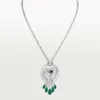 Collar Faune Et Flore De Cartier, gotas de esmeralda, pavé