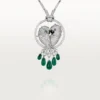 Collar Faune Et Flore De Cartier, gotas de esmeralda, pavé