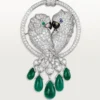 Collar Faune Et Flore De Cartier, gotas de esmeralda, pavé