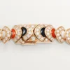 Collar Geometrie & Contrastes, coral, pavé