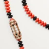 Collar Geometrie & Contrastes, coral, pavé