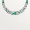 Collar Geometrie & Contrastes, crisoprasa, pavé