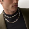 Collar Geometrie & Contrastes, ónix, multiuso, pavé