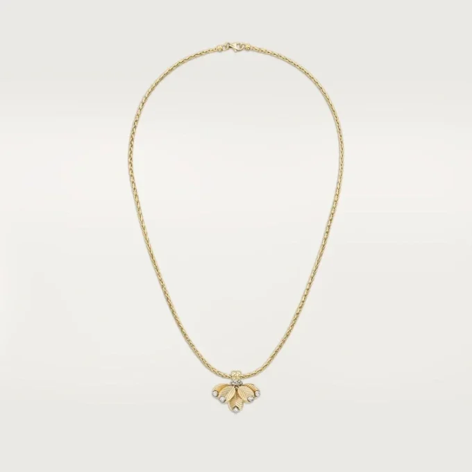 Collar Grain De Café, diamantes