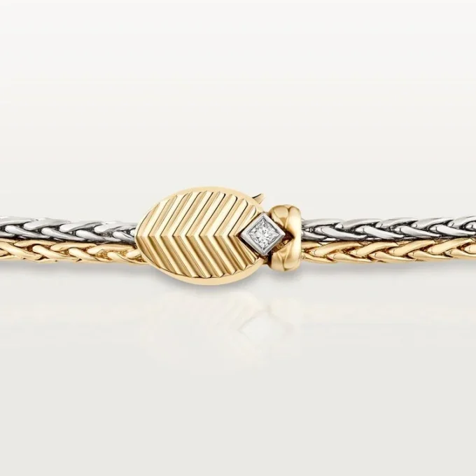 Collar Grain De Café, diamantes