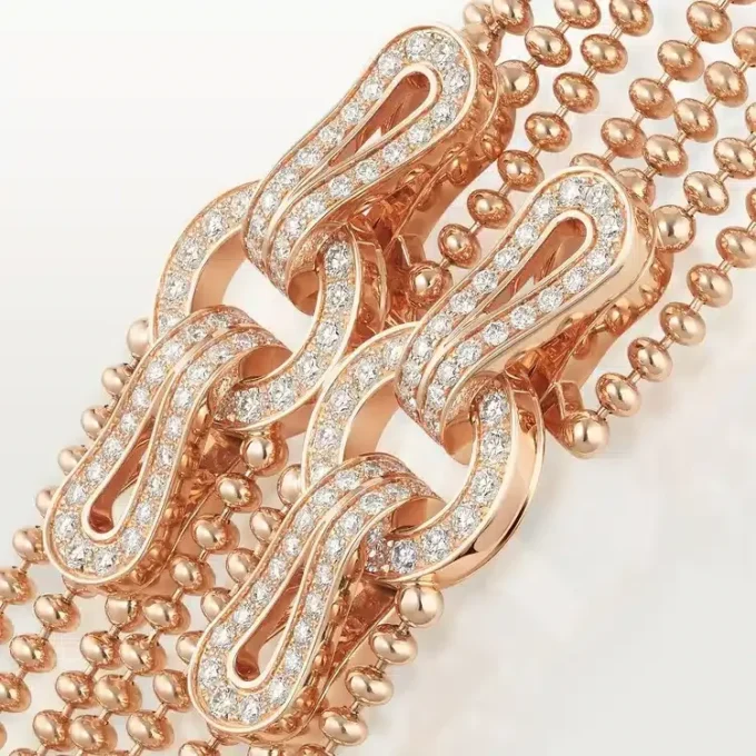 Collar largo Agrafe, semipavé