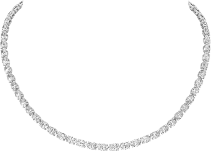 Collar Lignes Essentielles, diamantes de talla ovalada