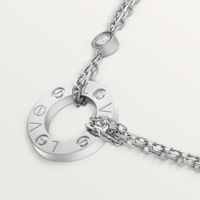Collar Love, 2 diamantes – Oro blanco, Diamantes – Cartier