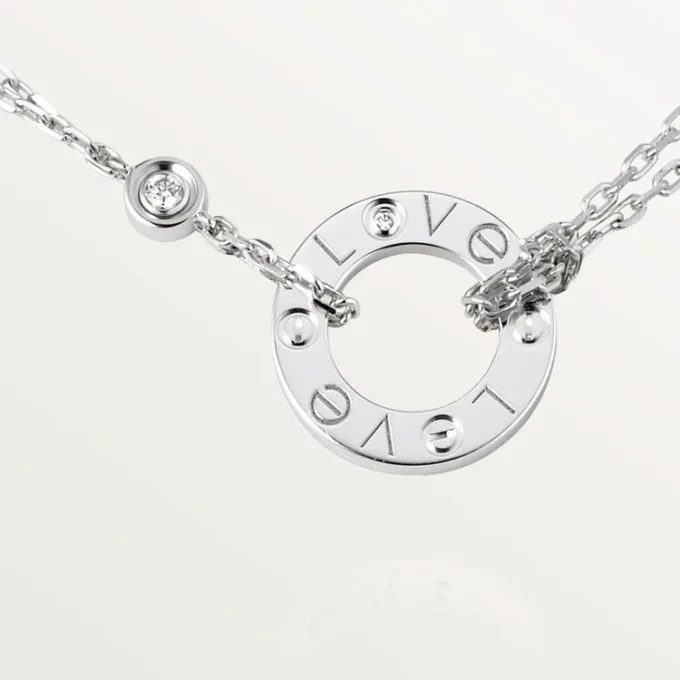 Collar Love, 2 diamantes – Oro blanco, Diamantes – Cartier