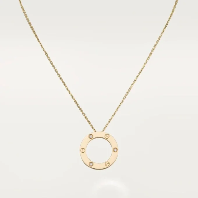 Collar Love, 3 diamantes – Oro amarillo, Diamantes – Cartier