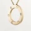 Collar Love, 3 diamantes – Oro amarillo, Diamantes – Cartier