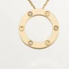 Collar Love, 3 diamantes – Oro amarillo, Diamantes – Cartier