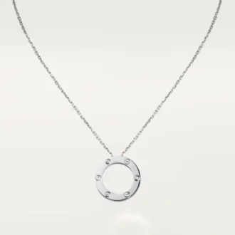 Collar Love, 3 diamantes – Oro blanco, Diamantes – Cartier