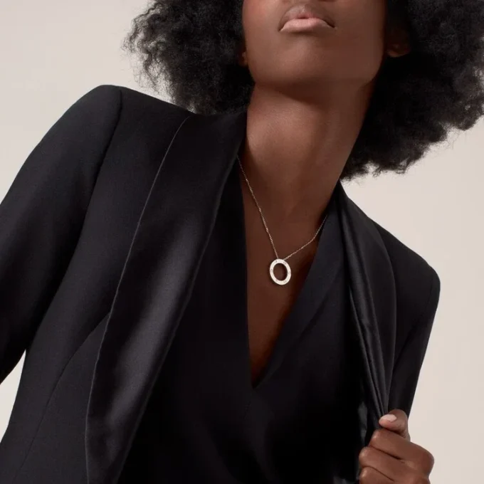 Collar Love, 3 diamantes – Oro blanco, Diamantes – Cartier