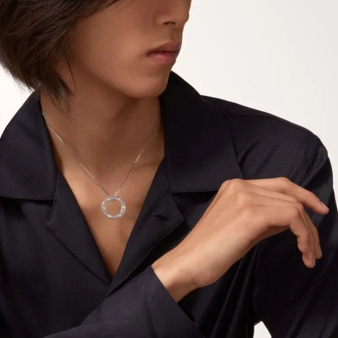 Collar Love, 3 diamantes – Oro blanco, Diamantes – Cartier