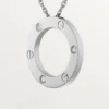 Collar Love, 3 diamantes – Oro blanco, Diamantes – Cartier