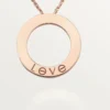 Collar Love, 3 diamantes – Oro rosa, Diamantes – Cartier