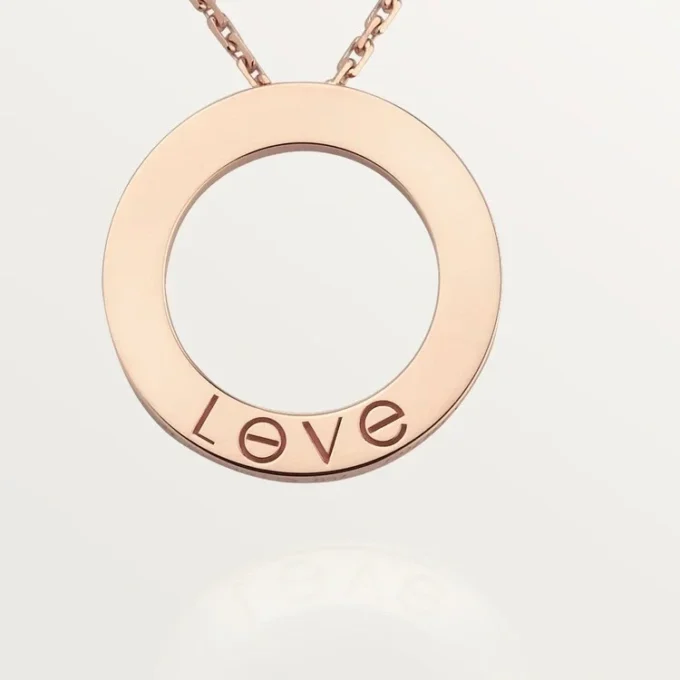 Collar Love, 3 diamantes – Oro rosa, Diamantes – Cartier