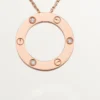 Collar Love, 3 diamantes – Oro rosa, Diamantes – Cartier