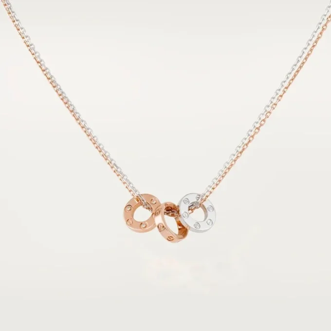 Collar Love, 6 diamantes – Oro rosa, oro blanco, diamantes – Cartier