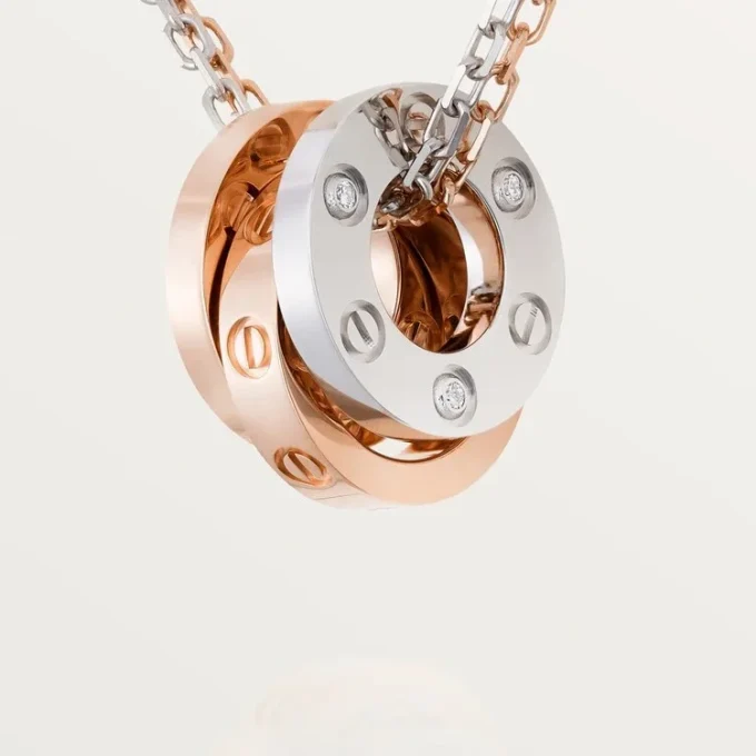 Collar Love, 6 diamantes – Oro rosa, oro blanco, diamantes – Cartier