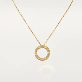 Collar Love, con pavé de diamantes – Oro amarillo, diamantes – Cartier