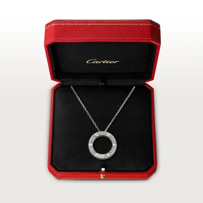 Collar Love, pavé de diamantes – Oro blanco, diamantes – Cartier