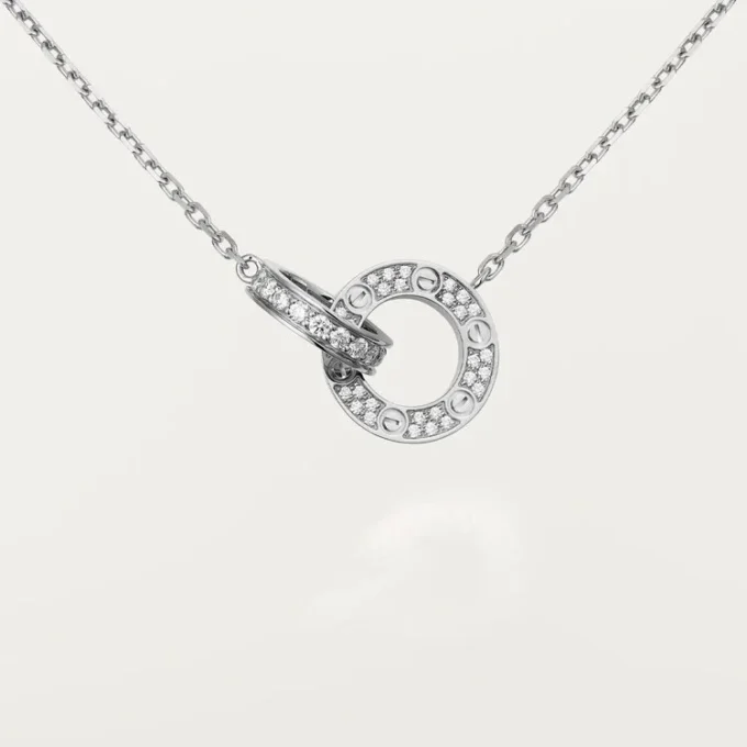 Collar Love, pavé de diamantes – Oro blanco, diamantes – Cartier
