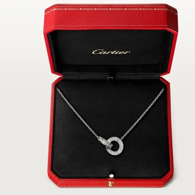Collar Love, pavé de diamantes – Oro blanco, diamantes – Cartier