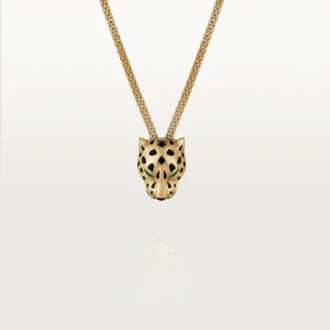 Collar Panthere de Cartier – Oro amarillo, laca, diamantes, granate tsavorita, ónix – Cartier