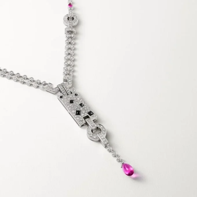 Collar Panthere de Cartier, rubelita, pavé