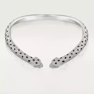 Collar Torque Panthere De Cartier, articulado, con pavé
